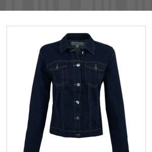 Calvin Klein denim trucker jacket.